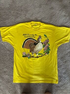Screen Stars Yellow Crewneck Tee with Logo Tag